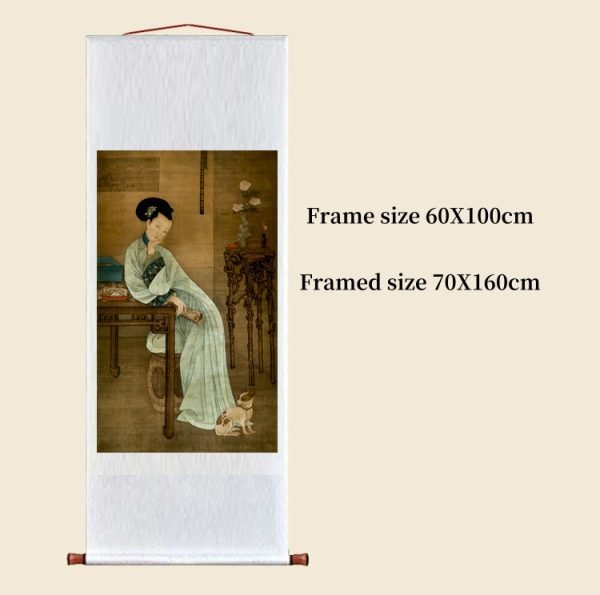 【Reading in the Spring Pavilion】Qing Dynasty, Qing Dynasty Masterpiece Replica - Image 2