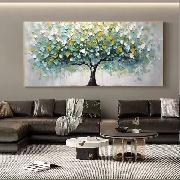 Handmade Oil Painting Fortune Tree