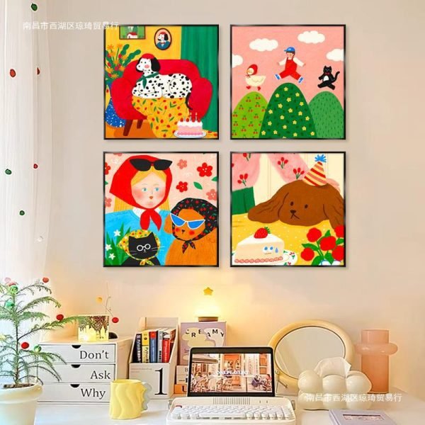 Cute Bedroom Decorative Paintings