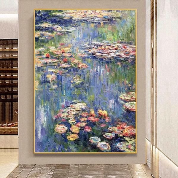 Hand-painted oil painting Monet 【Sleeping Lotus】 - Image 4