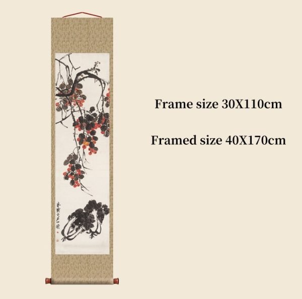 【Fruits and Vegetables】Qi Baishi-Axial Painting Masterpiece Replica - Image 4