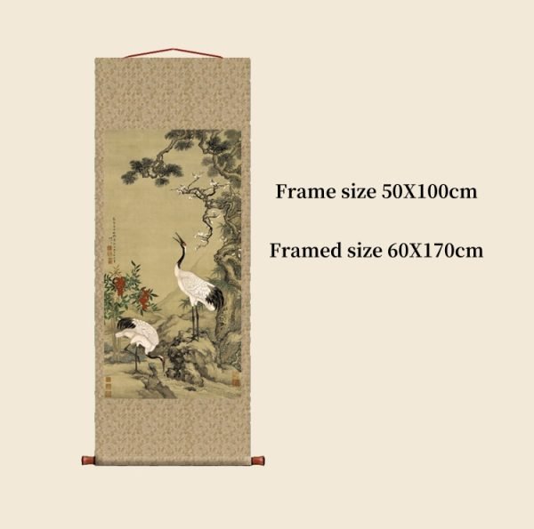 【Pine, Plum and Crane】Shen Quan, Qing Dynasty Masterpiece Replica - Image 3