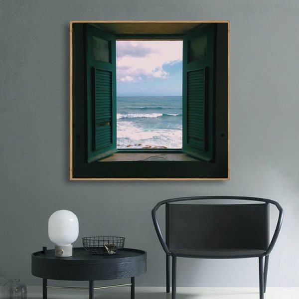Window Coastal Decoration Painting