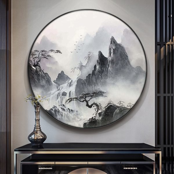 Chinese Living Room Mural Landscape - Image 2