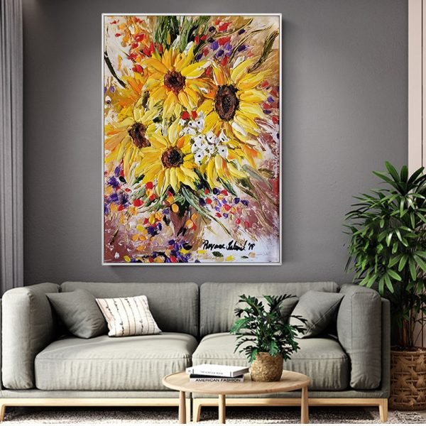 Oil on canvas hand-painted sunflowers flowers Van Gogh famous painting