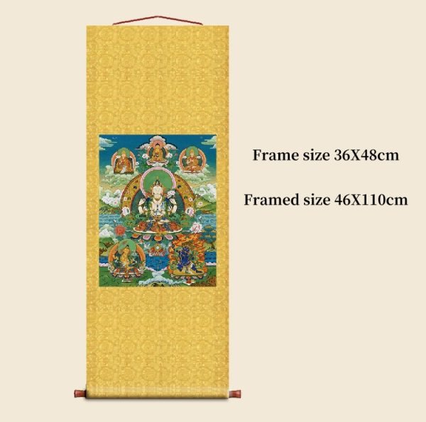 Ming and Qing Dynasty Land and Water Painting Thangka(29) - Image 4