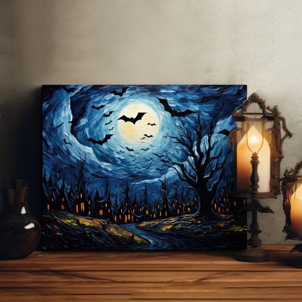 Van Gogh Creative Abstract Wall Painting Halloween Pumpkin