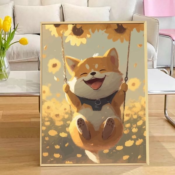 Sunflower Puppy Shiba Inu Kids Room Decorations