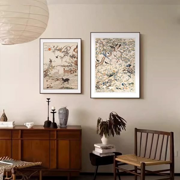Chinese antique style vintage flowers and birds - Image 3