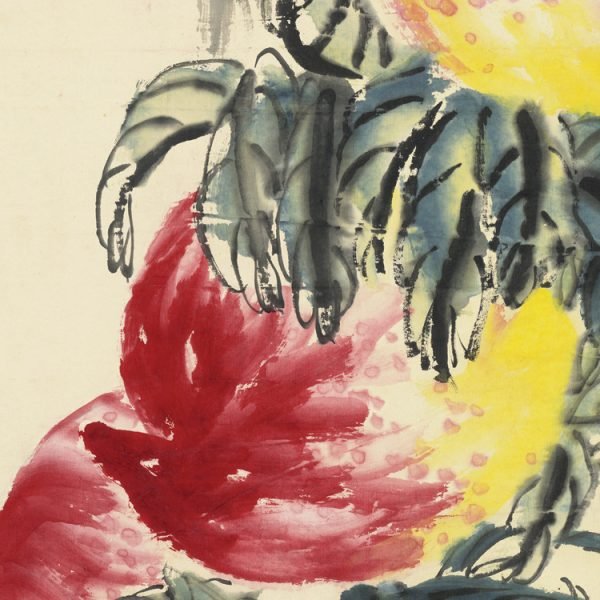 【Longevity Peach】Qi Baishi-Axial Painting Masterpiece Replica - Image 4