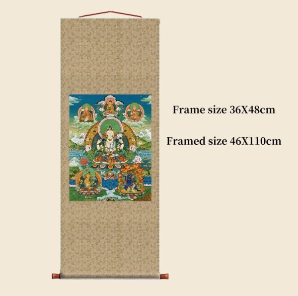 Ming and Qing Dynasty Land and Water Painting Thangka(29) - Image 3