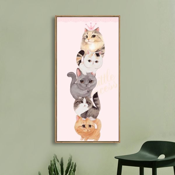 【Hand-painted】Cartoon Cat Cute Princess Crown Decoration Painting
