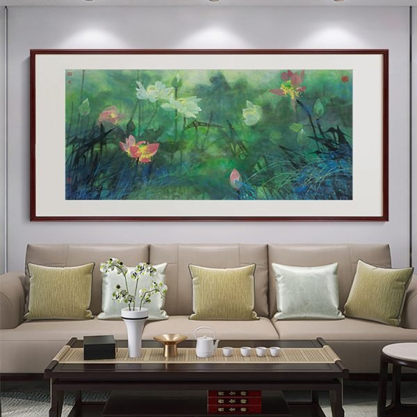 Lotus Flower Decorative Painting - Image 2