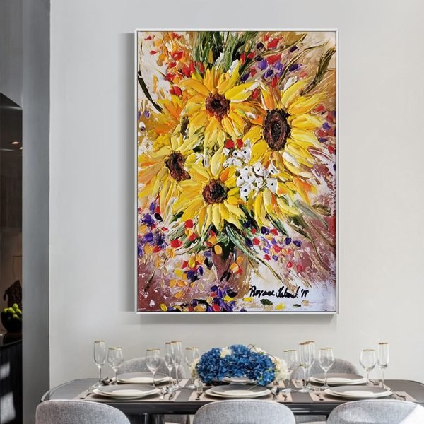Oil on canvas hand-painted sunflowers flowers Van Gogh famous painting - Image 3