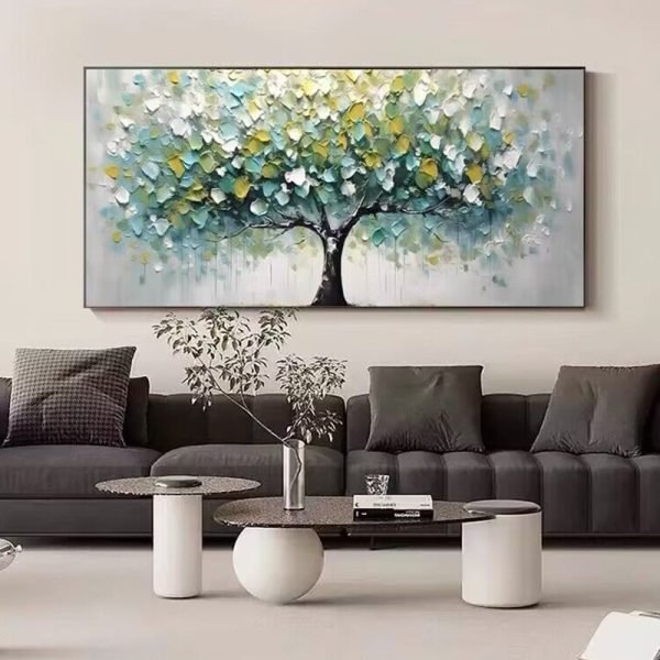 Handmade Oil Painting Fortune Tree - Image 3