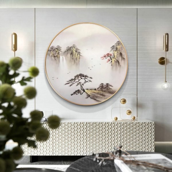 Pure Hand-painted New Chinese Landscape Painting - Image 3