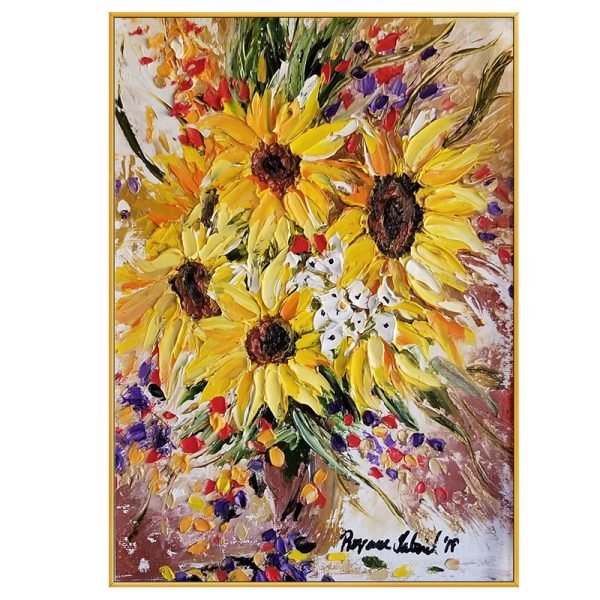 Oil on canvas hand-painted sunflowers flowers Van Gogh famous painting - Image 2