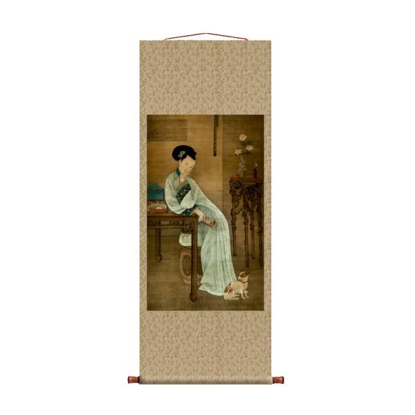 【Reading in the Spring Pavilion】Qing Dynasty, Qing Dynasty Masterpiece Replica - Image 9