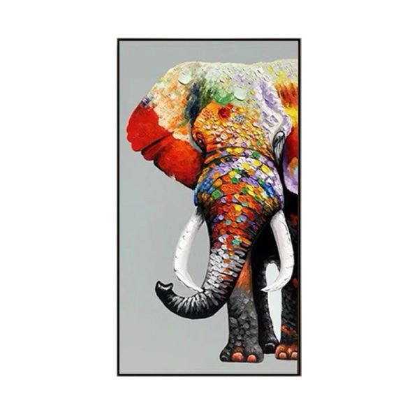 Pure Hand-painted Elephant Oil Painting