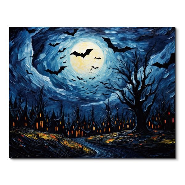 Van Gogh Creative Abstract Wall Painting Halloween Pumpkin - Image 2