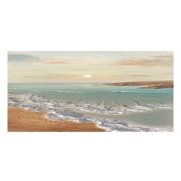 Hand-painted Oil Painting Landscape Sunrise - Image 2