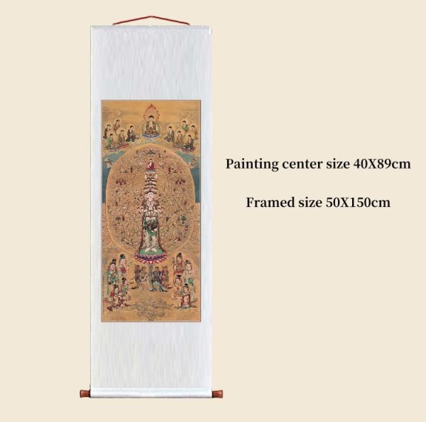 Ming and Qing Dynasty Land and Water Painting Thangka(5) - Image 3
