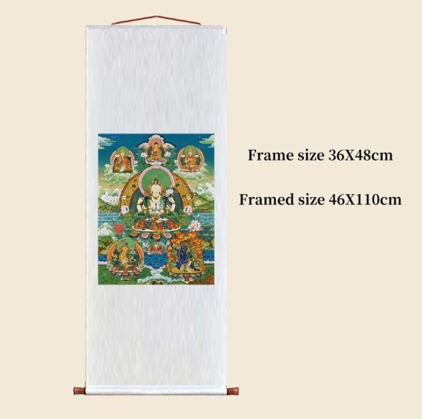 Ming and Qing Dynasty Land and Water Painting Thangka(29) - Image 2