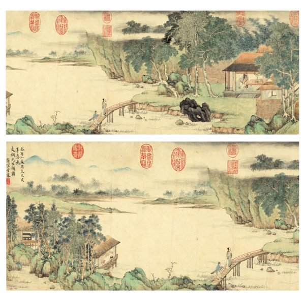 Chinese Vintage Painting with Qin and Friends - Image 6