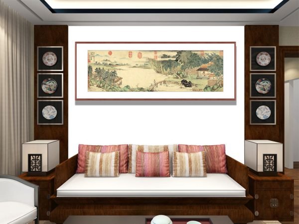 Chinese Vintage Painting with Qin and Friends - Image 5