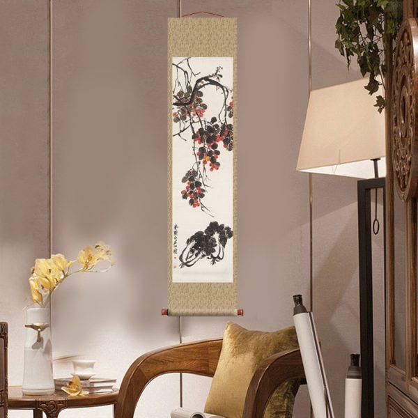 【Fruits and Vegetables】Qi Baishi-Axial Painting Masterpiece Replica - Image 9