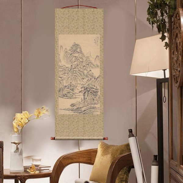 【Landscape Axis】Qian Weiqiao, Qing Dynasty Masterpiece Replica - Image 3