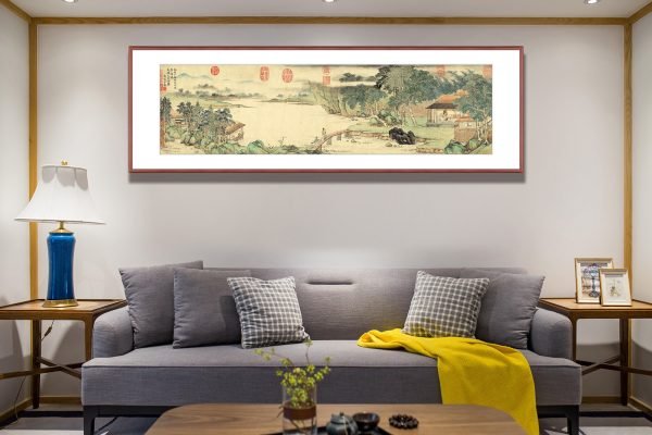 Chinese Vintage Painting with Qin and Friends