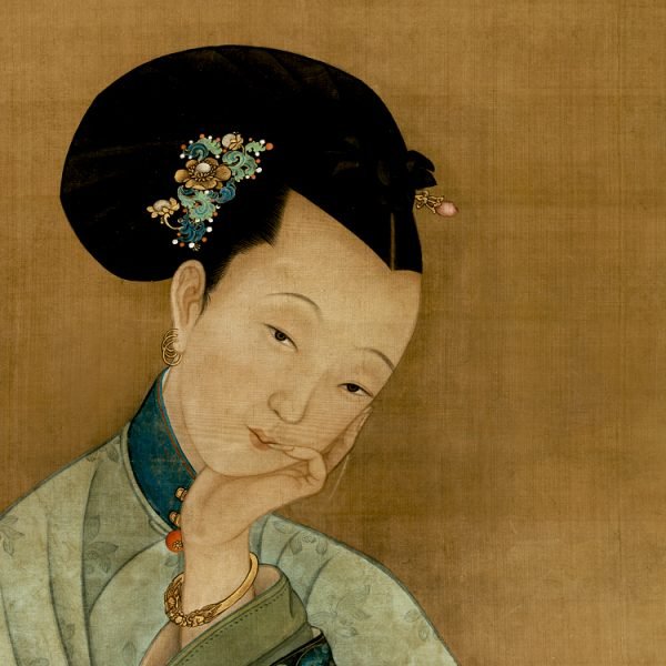 【Reading in the Spring Pavilion】Qing Dynasty, Qing Dynasty Masterpiece Replica - Image 5