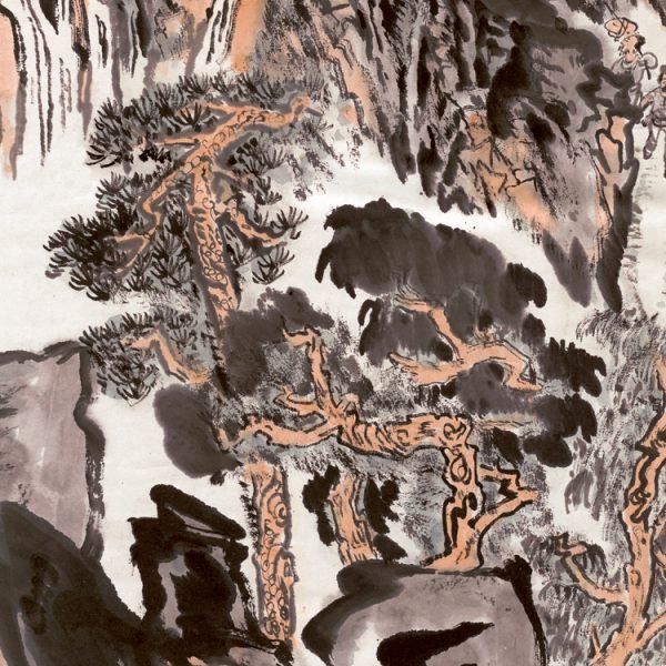 【On a Hill Road】Lu Yanshao-Axial Painting Masterpiece Replica - Image 4