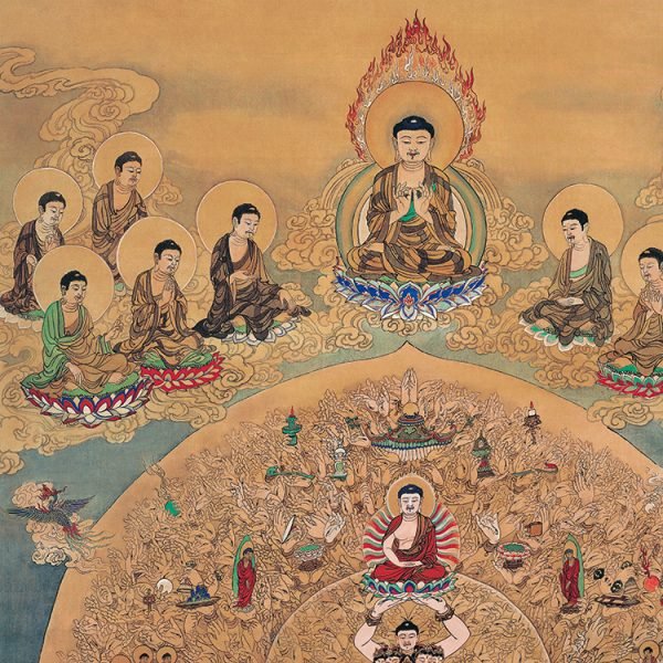 Ming and Qing Dynasty Land and Water Painting Thangka(5) - Image 8