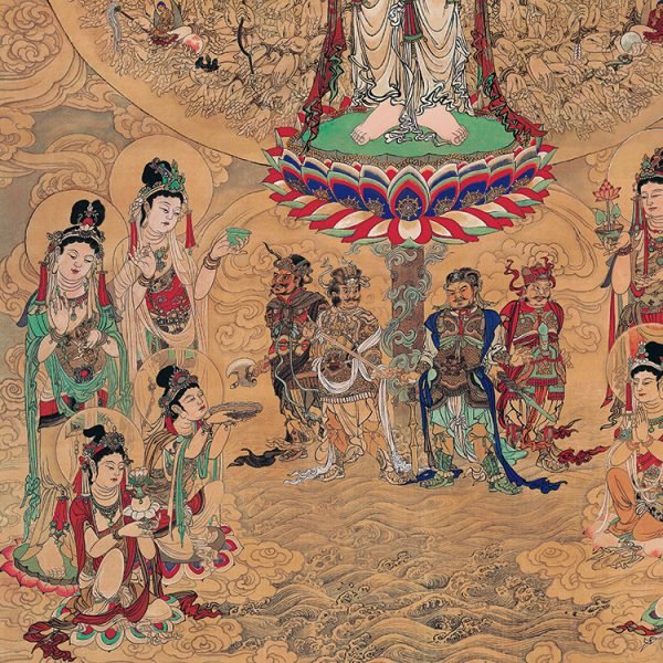 Ming and Qing Dynasty Land and Water Painting Thangka(5) - Image 6