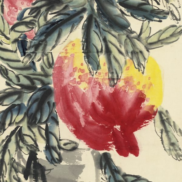 【Longevity Peach】Qi Baishi-Axial Painting Masterpiece Replica - Image 7