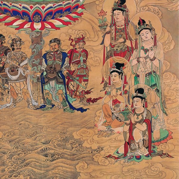 Ming and Qing Dynasty Land and Water Painting Thangka(5) - Image 5