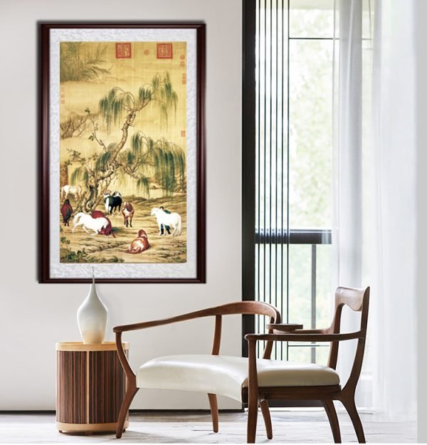 【Eight Cyphers】Lang Shining-Axial Painting Masterpiece Replica - Image 8