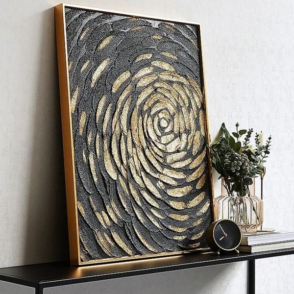 Hand Painted Gold Abstract