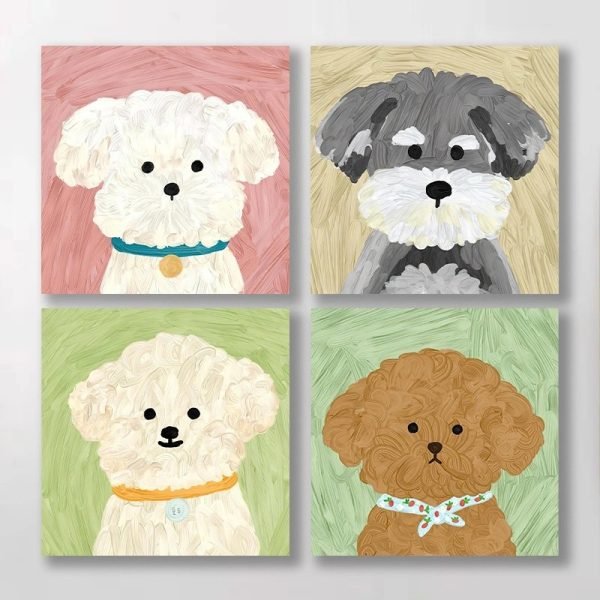 ins cartoon cute dog wall art - Image 2