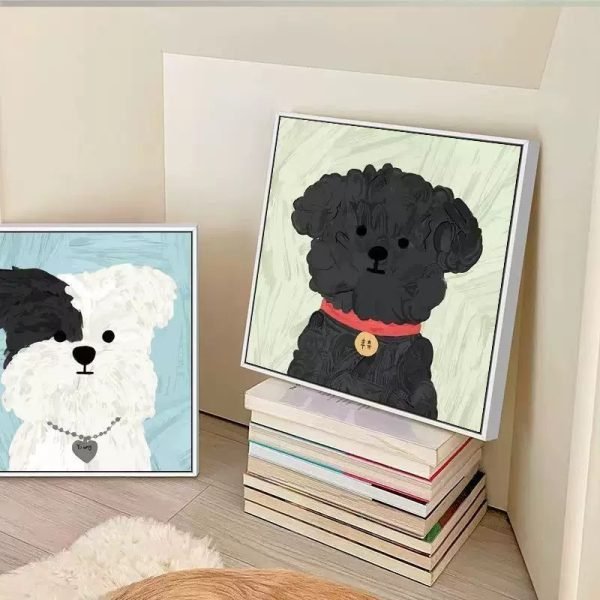 ins cartoon cute dog wall art - Image 4
