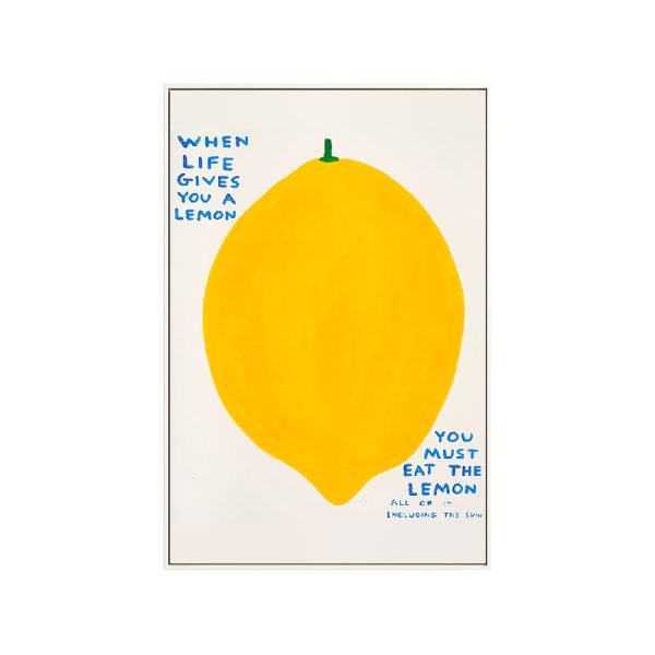 Pop Yellow Lemon Banana Blue Chair Floor Art - Image 4