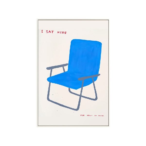 Pop Yellow Lemon Banana Blue Chair Floor Art - Image 5
